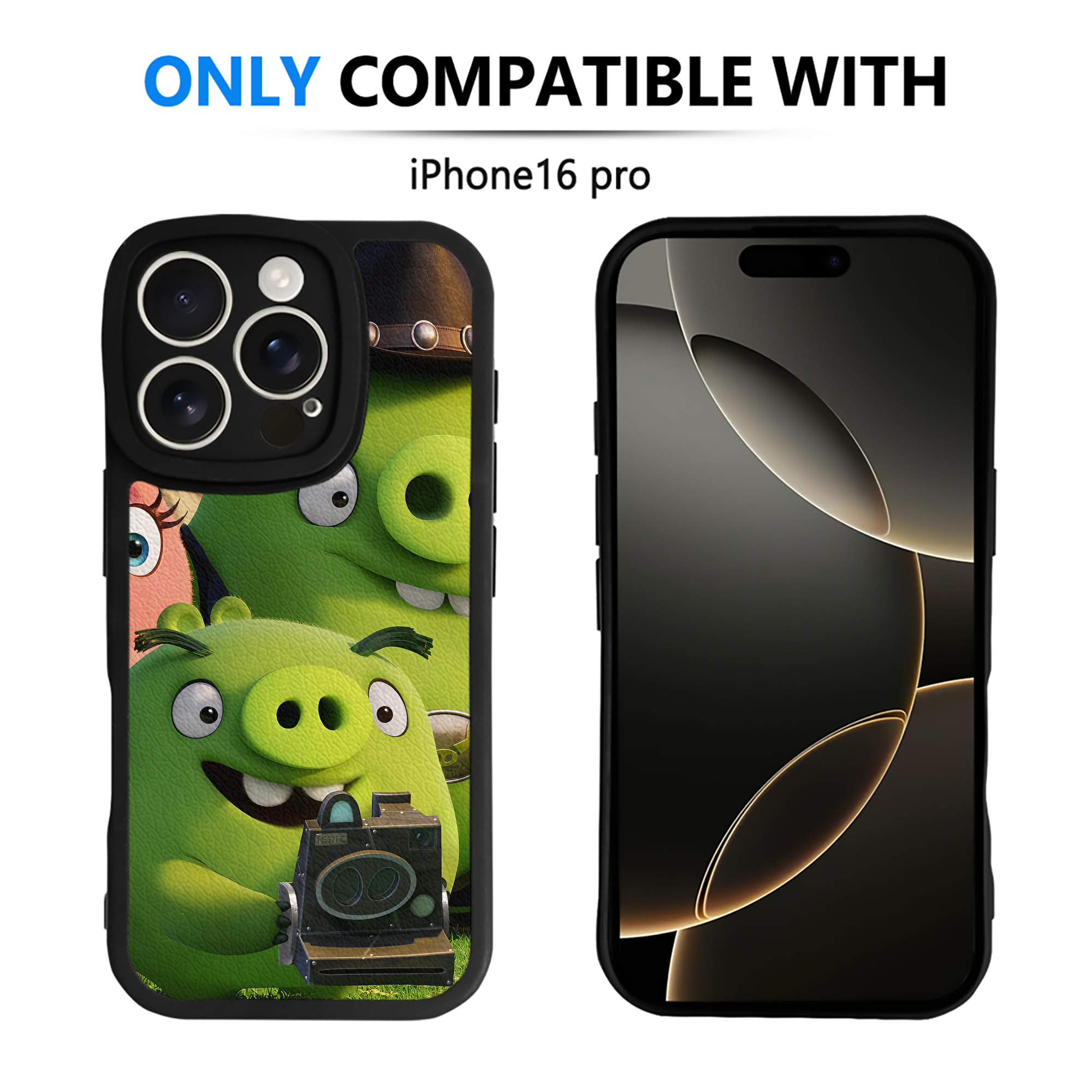 （画像用） Angry Birds アングリーバード 【iPhone 16シリーズ対応】シリコンスマホケース（レザー調） 材質：シリコン